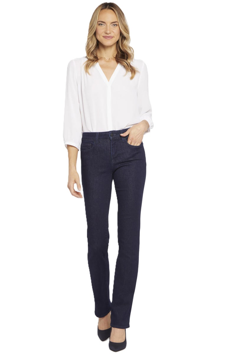 Nydj Women's Petite Petite Size Marilyn Straight Leg Jeans, rinse, 8P - Image 1